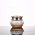 Wholesales high-grade Bowling shape Gradient golden cosmetics electroplating glass bottle/jars with good price